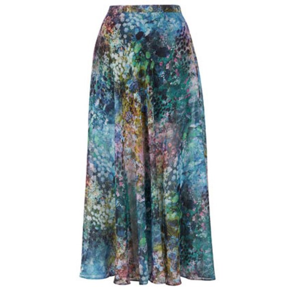 Topshop Blurry Watercolor Floral Maxi Skirt ASO Miranda Kerr - Picture 7 of 12